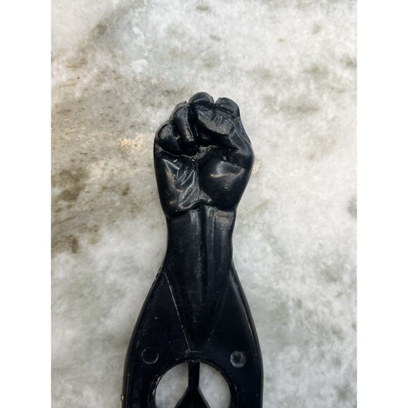 Vintage 9" Afro Hair Styling Pic Black Power Handle Peace Sign 1960-70’s - Picture 4 of 7